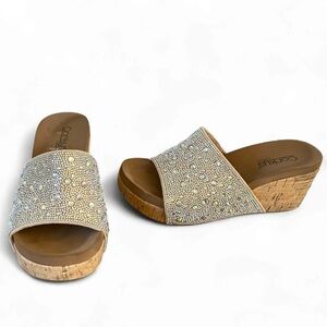 Corkys Footwear Sunlight Wedge Platform Sandal Women’s size 8 Bling